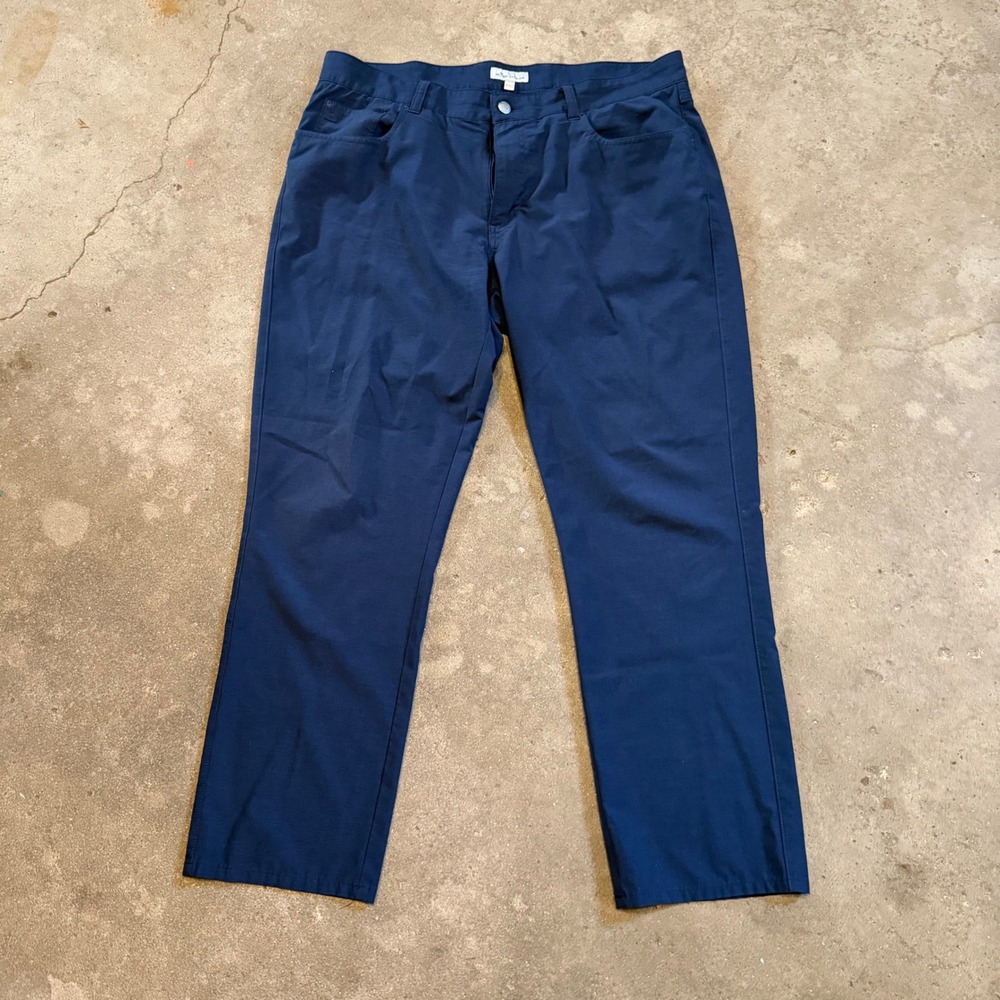 Peter Millar EB66 Performance Pants Men 36x30 Navy Blue MS21EB55FB Stretch